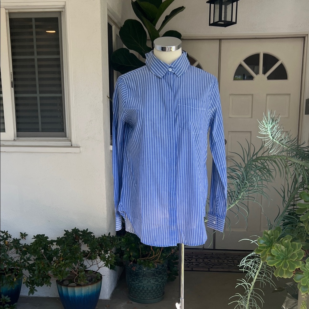 Rails Blue Striped Women's Button Down Shirt
